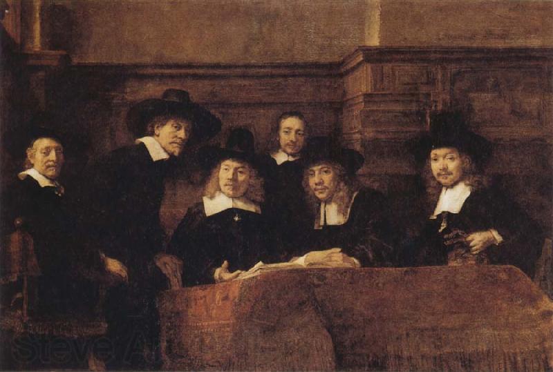 REMBRANDT Harmenszoon van Rijn Tthe Syndics of the Amsterdam Norge oil painting art